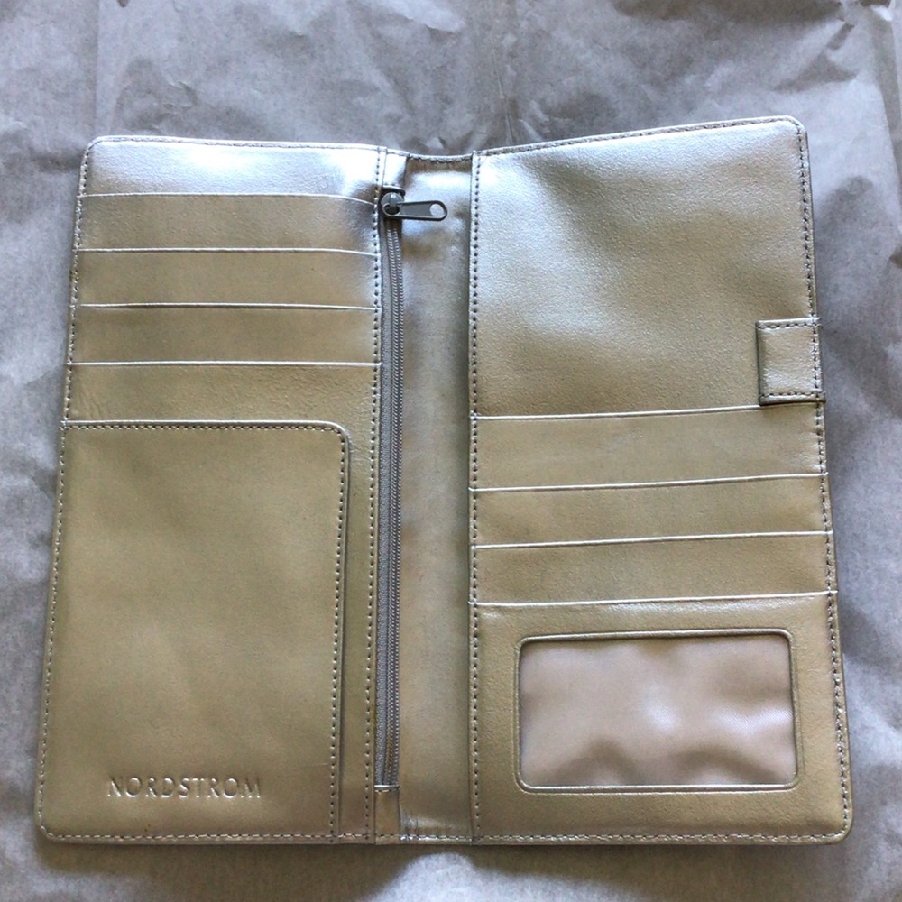 Nordstrom Taupe Leather Card Holder